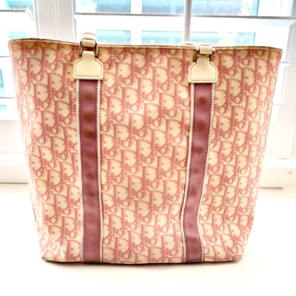 Christian Dior Pink Coated Canvas No. 2 Trotter Tote Bag. - Picture 10 of 16